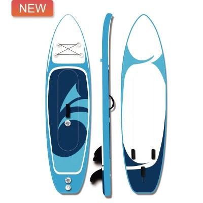 China Double Chamber Unisex PVC Drop Stitch Surfking Paddle Surf Board Inflatable Surfboards for sale