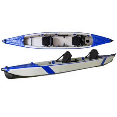 China Drop Stitch+ PVC Surfking ODM OEM Customized Canoa/Kayak 2 Person Drop Stick Inflatable Fishing Kayaks for sale