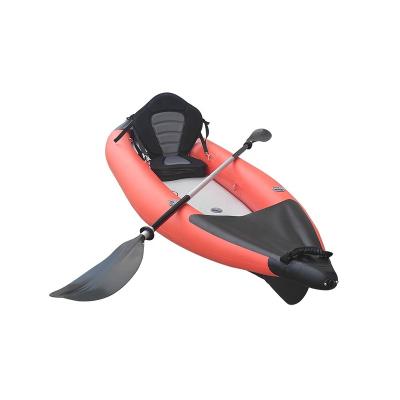 China Single Person 285cm PVC Drop Stitch Kayak Inflatable Fishing Canoe for sale