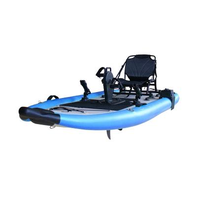 China Drop Stitch + PVC Drop Stitch Stocked Single Fishing Foot Standup Pedal Inflatable Pedal Drive Boards for sale