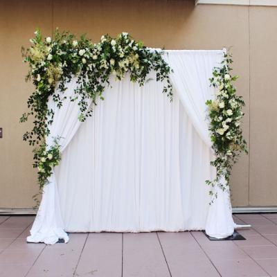 China 4 Times Two Layers Folded Wholesale Curtain Backdrop 2*2M/custom Wedding Curtain for sale