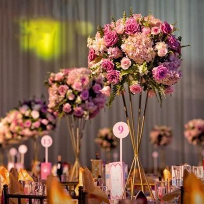 China wedding decoration flower ball stand trumpet vase table centerpieces for wedding decoration centerpiece for sale