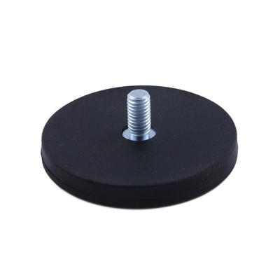 China Industrial Magnet High Quality Strong Powerful Neodymium Round Magnet Rubber Coated for sale