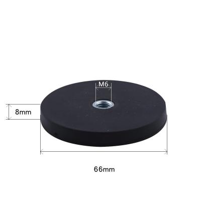 China Black Neodymium Magnet Industrial High Quality Stainless Steel Small Round Magnets With Rubber for sale