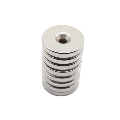 China Large industrial magnet ndfeb powerful strong neodymium pot magnet with countersunk hole for sale