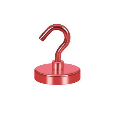 China High Quality Industrial Magnet Cup Shape Long Heavy Duty Magnetic Hook Neodymium Pot Magnet Hooks for sale