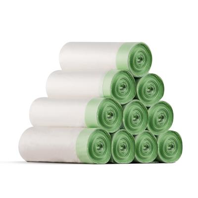 China Wholesale 100% Biodegradable and Compostable 13 Gallon Drawstring Bags Biodegradable and Compostable with Bulk Pack 35pcs Per Roll for sale