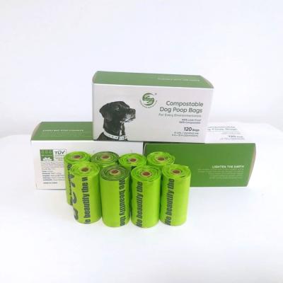 China Biodegradable & Compostable SuperBio Sustainable Poop Bags For Dogs 120 Bags With Retail Packaging for sale