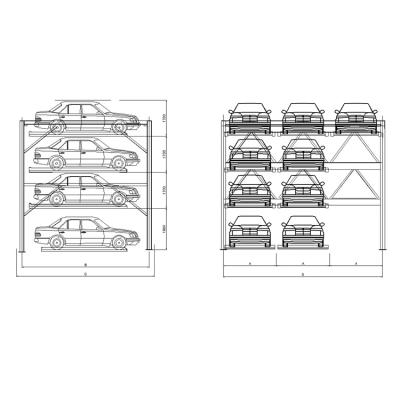 China Wholesale Auto Parking Corrosion Resistance 4 Post Car Parking Lift For Home Garages for sale