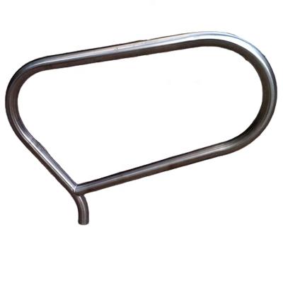 China Urban Simple Installation Stainless Steel Cycle Rack Public Street Bike Rack Curved Floor Bicycle Parking Rack for sale