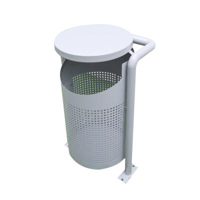 China Sustainable Hot Sale Galvanized Steel Hotel Recycling Indoor Outdoor Public Waste Garbage Bin On The Streets With Cover for sale