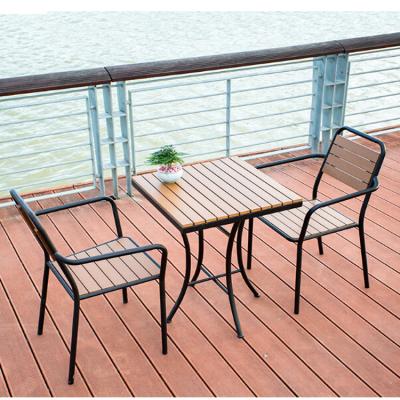 China Modern Wholesale Garden Furniture Steel Legs Picnic Table Chairs Set Mini Small Coffee Table Chair for sale