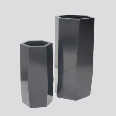 China Wholesale Cheap Modern Plant Pots Steel Black Stand Designs Metal Iron Outdoor Garden Flower Pot for sale