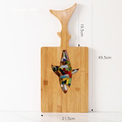 China Bread serving portable creative special shaped creative high quality viable Japanese style pizza bamboo cutting board for sale