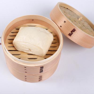 China Custom Commercial Sustainable Kitchen Mini Dim Sum Food Sticky Rice 3 Tier Large 10 Inch Bamboo Steamer Set for sale