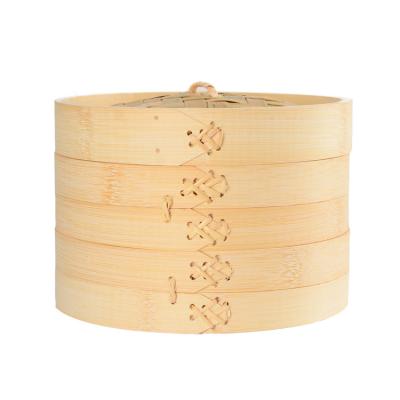 China Dim Sum Food Mini Bamboo Steamer Favors With Eco Friendly Sustainable Kitchen Mini Chopsticks 8 Tier 12inch 2 Tier Bamboo Steamer Large for sale