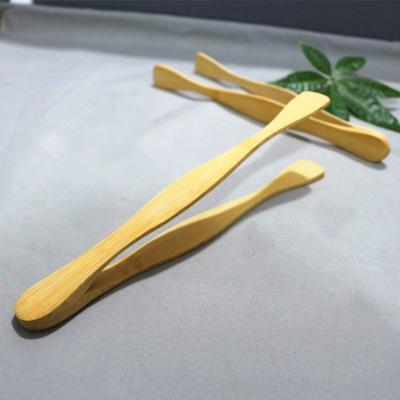 China Sustainable Wholesale Kitchen Sustainable Restaurant Food Premium Tong Clamp Bamboo Toaster for sale