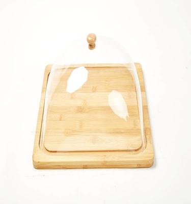 China 100% Organic Single Luxury Cake Household Bamboo Kitchen Cutting Board Tray for sale