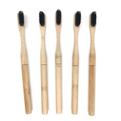 China Disposable Biodegradable Disposable Bamboo Toothbrush With Removable Head Travel Bamboo Toothbrush for sale