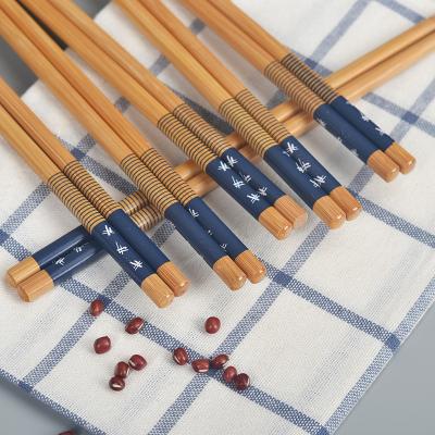 China Logo Pairs Natural Bamboo Chopsticks custom made high quality reusable wholesale viable with sushi for sale