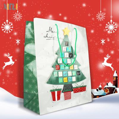 China Durable Christmas Gift Bags With Matching Christmas Printing Christmas Candy Bags For Gifts for sale