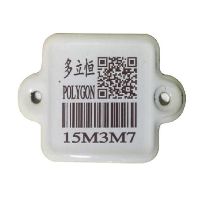 China LPG or Cooking Gas LPG IoT Information Carrier Riveted Barcode Label Nailed On Cylinder Shell Statistic ID for sale