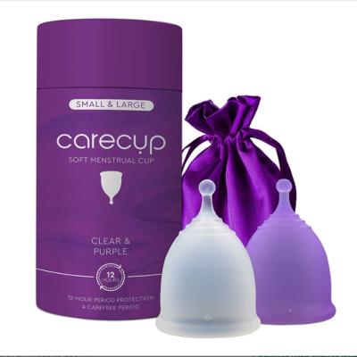 China Biodegradable Custom Printing Round Cardboard Cylinder Tube Package Gift Packaging Box For Personal Health Care Soft Reusable Menstrual Cup for sale