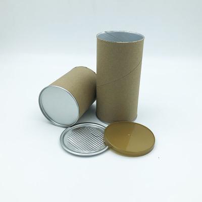 China Recyclable Recycled Food Grade Colorful Printing Paper Tube Coffee Tea Food Packaging Kraft Paper Round Boxes for sale