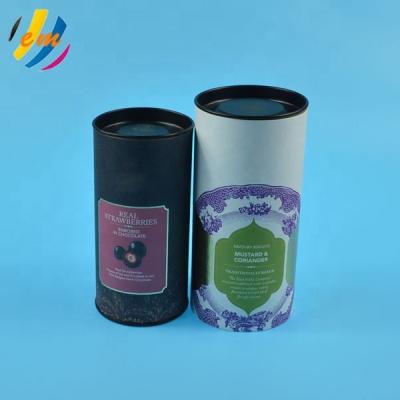 China 2021 Wholesale Recyclable Selection Aluminum Lined Macha Superfoods Powder Cardboard Canister Paper Tube Box Airtight Organic Cylinder for sale