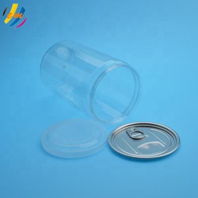 China Latest New Design Round 1000ml Clear Canned Food Plastic Candy Container for sale