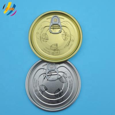 China 300# 73mm Non-Refillable Tinplate Easy Open Lids For Seafood Cans for sale