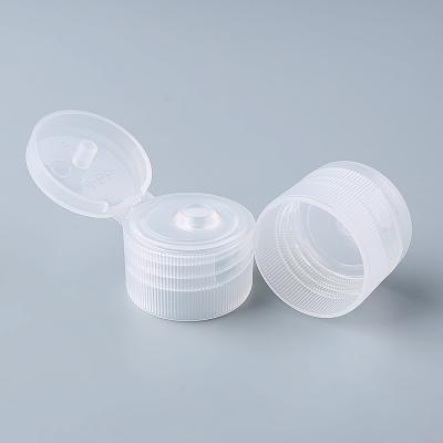 China Non Spill 24/410 24mm Plastic Clear Flip Top Caps for sale