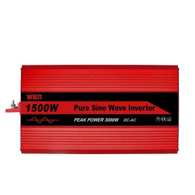 China Cheap Wholesale Price 1500W Solar Power Inverter Car Inverter Overcurrent Protection.overload Protection.overload AC Pure Sine Wave High Frequency For 12v24v48v for sale