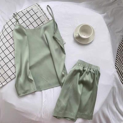 China 2020 Summer QUICK DRY Tops And Shorts Pajama Sleepwear Two Piece Set for sale