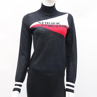 China Winter Spring Women Anti-Shrink Cotton Color Contrast Long Sleeve Training Jogging Tops Running Sports Tops Blouses for sale