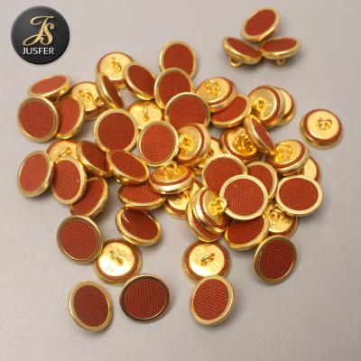 China Dry Cleaning 15mm Buttons Metal Cloth Covered Flat Leg Button For Clothing for sale