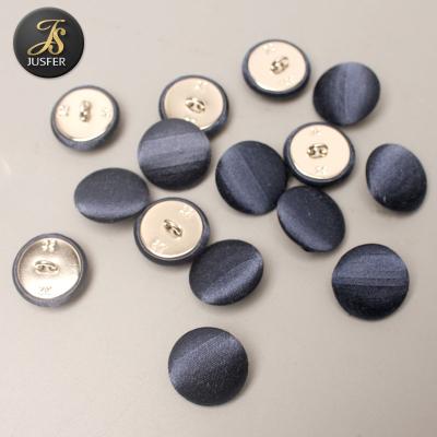 China Round Button Back Parts Round Leg Yarn Dry Cleaning Button Cloth Covered Buttons for sale