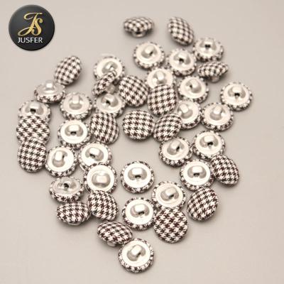 China Aluminum Dry Cleaning Button Cover Cloth With Aluminum Leg Back For Clothes for sale