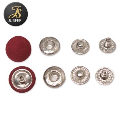 China 633 Viable Cloth Covered Snap Button Four Parts For Purse Accessories for sale