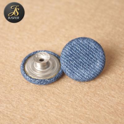 China Viable Nickel Free Custom Metal Round Flat Button Lattice Button Covering Clothing for sale