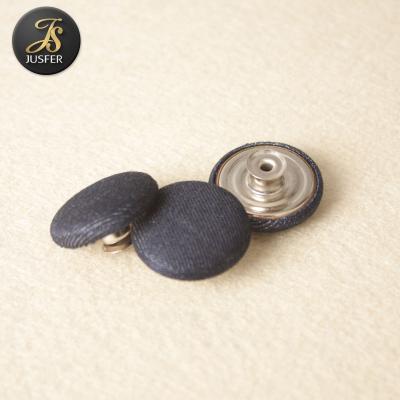 China Custom Metal Jeans Cloth Covered Buttons Viable for sale