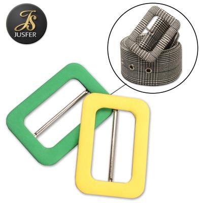 China China Factory Supply Eco-friendly 2 Inch Square Buckles Womens Fabric Belt For Belts Manufacturer for sale