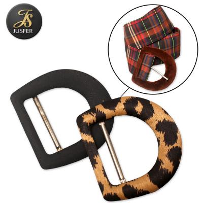 China Eco - Friendly D Shape Fabric Self Covered Belt Buckle For Coat Belt for sale