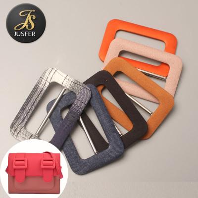 China Hot Sale Eco-friendly 2 Inch Canvas Cover Buckle Belt Buckles For Handbag for sale