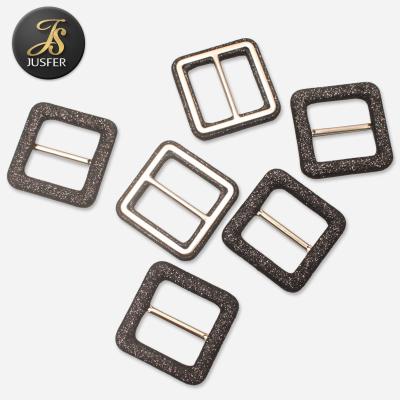 China Cloth Buckle 1 Inch Cloth Square Self Cover Metal Buckle For Clothing Belt And Shoes for sale