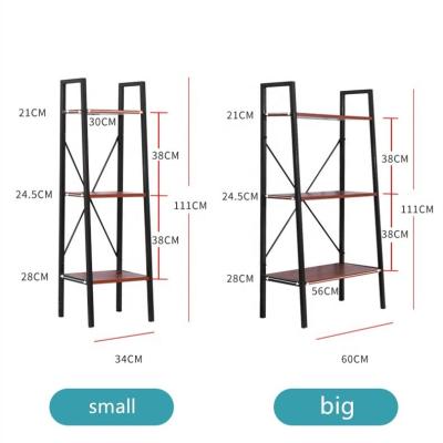 China Cheap Viable Hot Selling Display Rack Vintage Iron Frame Desktop Wooden Shelf for sale