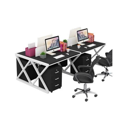 China New Office Staff Table 4 Office Staff Combination Adjustable Chair Steel Wood 6 Person (Height) Single Computer Screen for sale