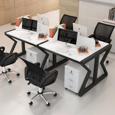 China Commercial adjustable practical work table separation of staff office chair (height) and computer combination of single card holder double studio chair for sale