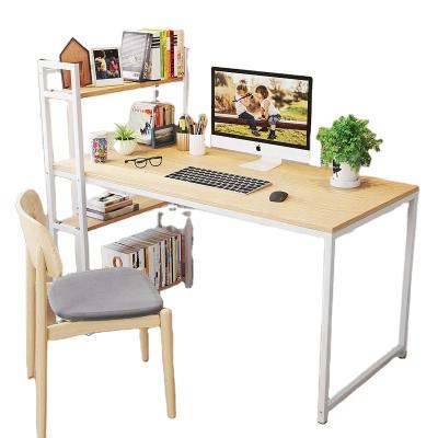 China Modern Simple Office Home Study Desk (Height) Adjustable Office Notebook Personal Computer Desk With Shelf for sale