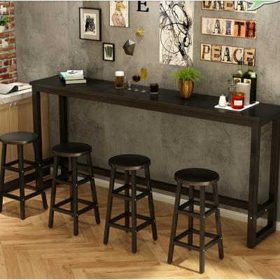 China Industrial Restaurant Coffee Tables (Height) Adjustable Extra Long Leg Wooden Top Dining Tables Metal for sale